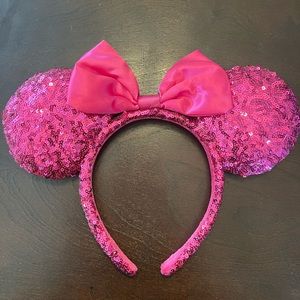 Disney Parks Fuschia Minnie Ears Headband
